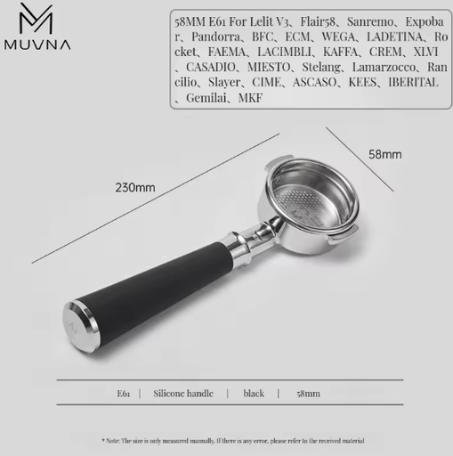MUVNA E61 silica gel two ears bottomless -58mm