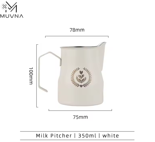 MUVNA Milk frothing pitcher white