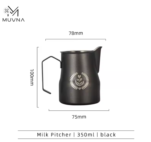  MUVNA Milk frothing pitcher Teflon Black