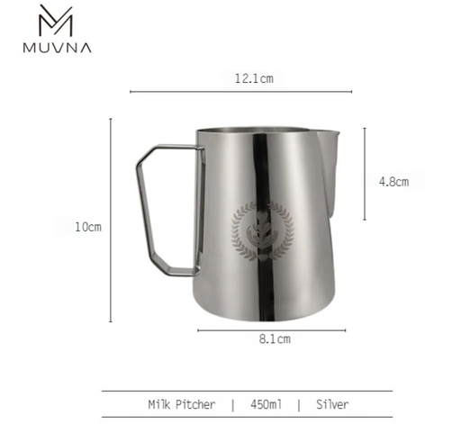 [P2018] MUVNA Milk frothing pitcher silver-450ml