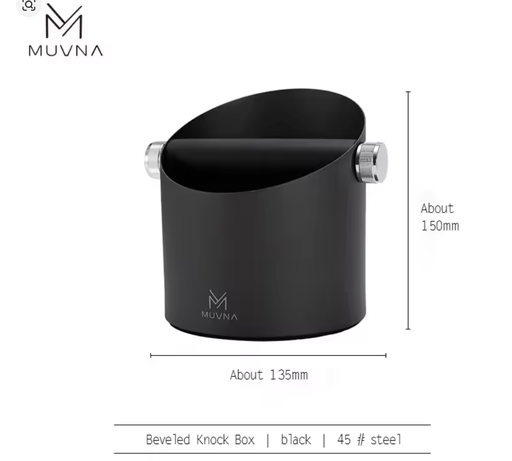 MUVNA Slanted top Knock Box (stainless steel) 