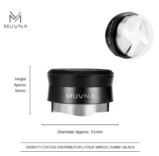 MUVNA gravity distributor four-sided paddle-shaped base -black