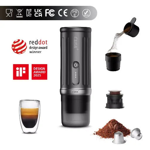 Cera+ Portable Espresso maker PCM03S ( Black )
